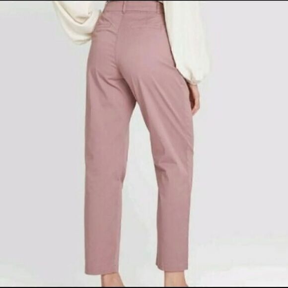 🛍A New Day Ankle Length Pants Lilac High Rise Cuffed Stretch, Pleated, Various - Picture 4 of 12